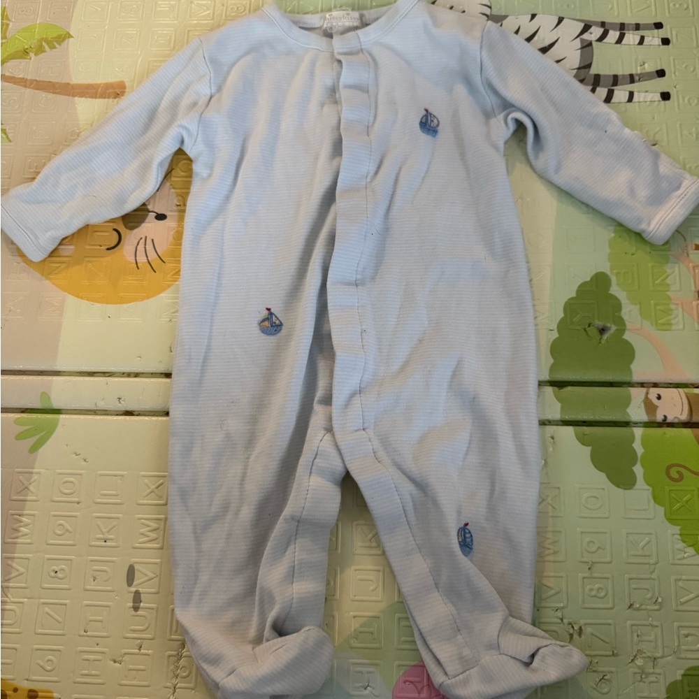 Baby Blue Sailboat KissyKissy Footie